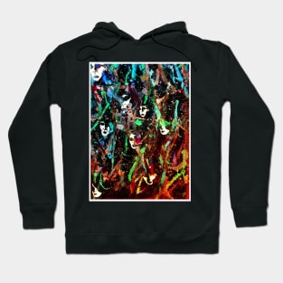 The Crowd Abstract Art/ Portrait painting Hoodie